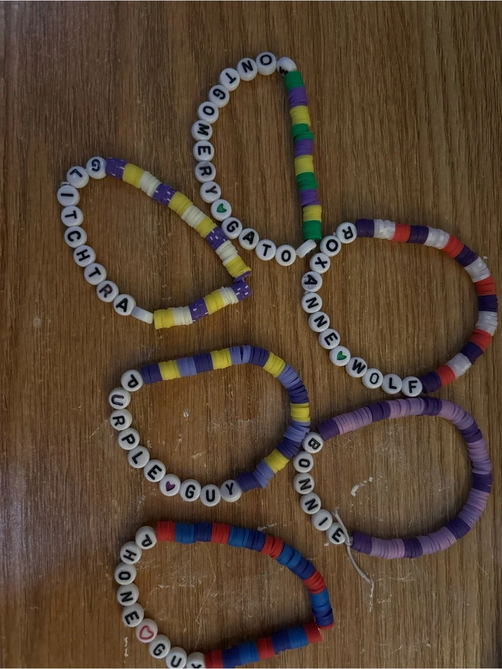 Custom Kids Multicolor Beaded Name Bracelet - Assorted Colors